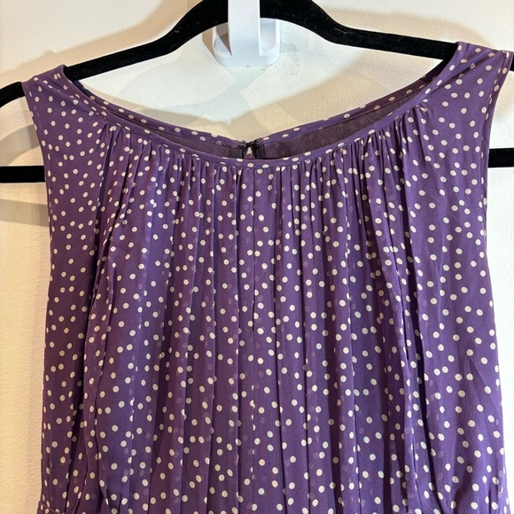 ADRIANNA PAPELL Sz 8 100% Silk Ruched Bodice A-Line Lined Sheath Maxi Dress - Picture 7 of 14